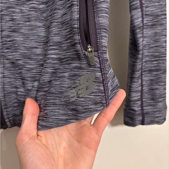 New Balance Heathered Purple Athletic Jacket - Picture 4 of 12